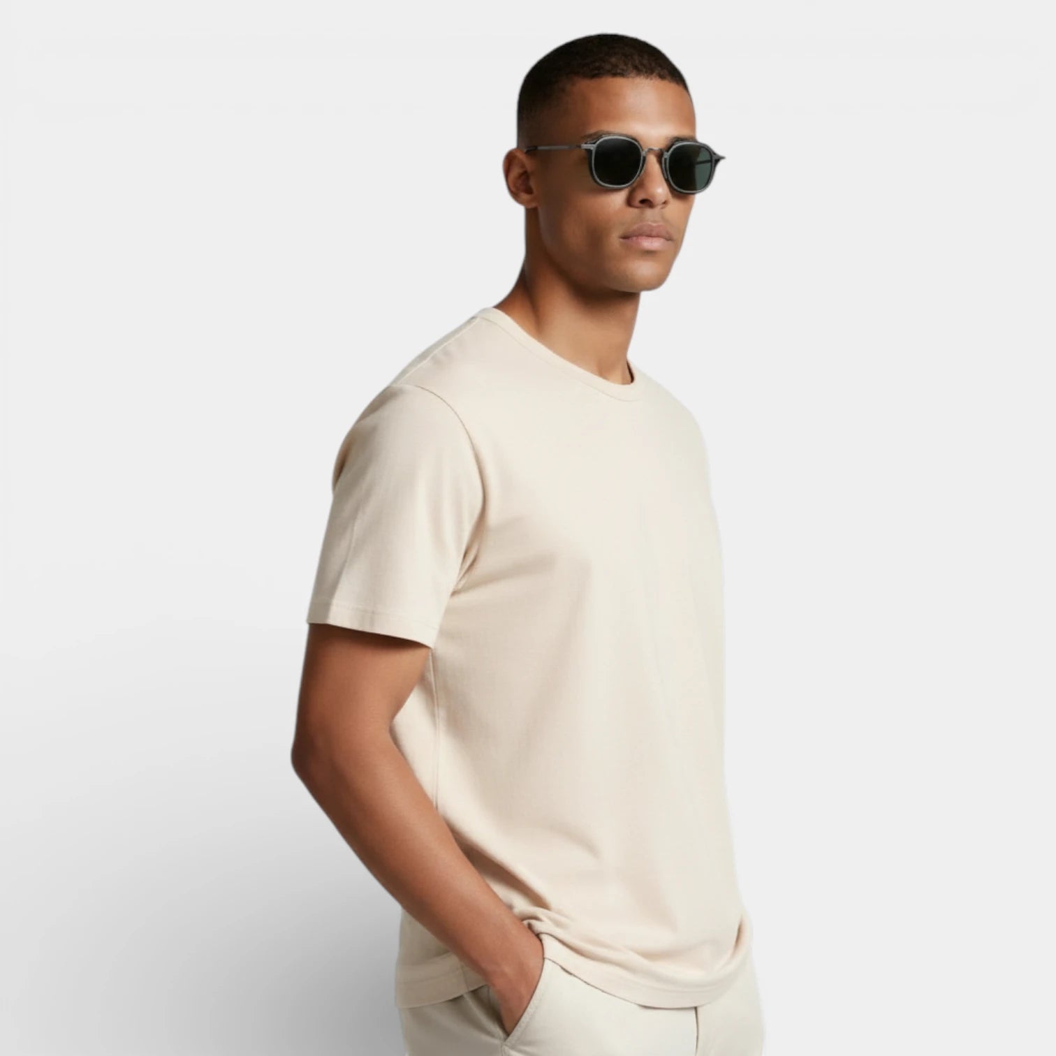 Round Frame Sunglasses Dark Tinted Lenses for Men