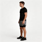 Athletic T-Shirt Drawstring Shorts Two-Piece Set for Men