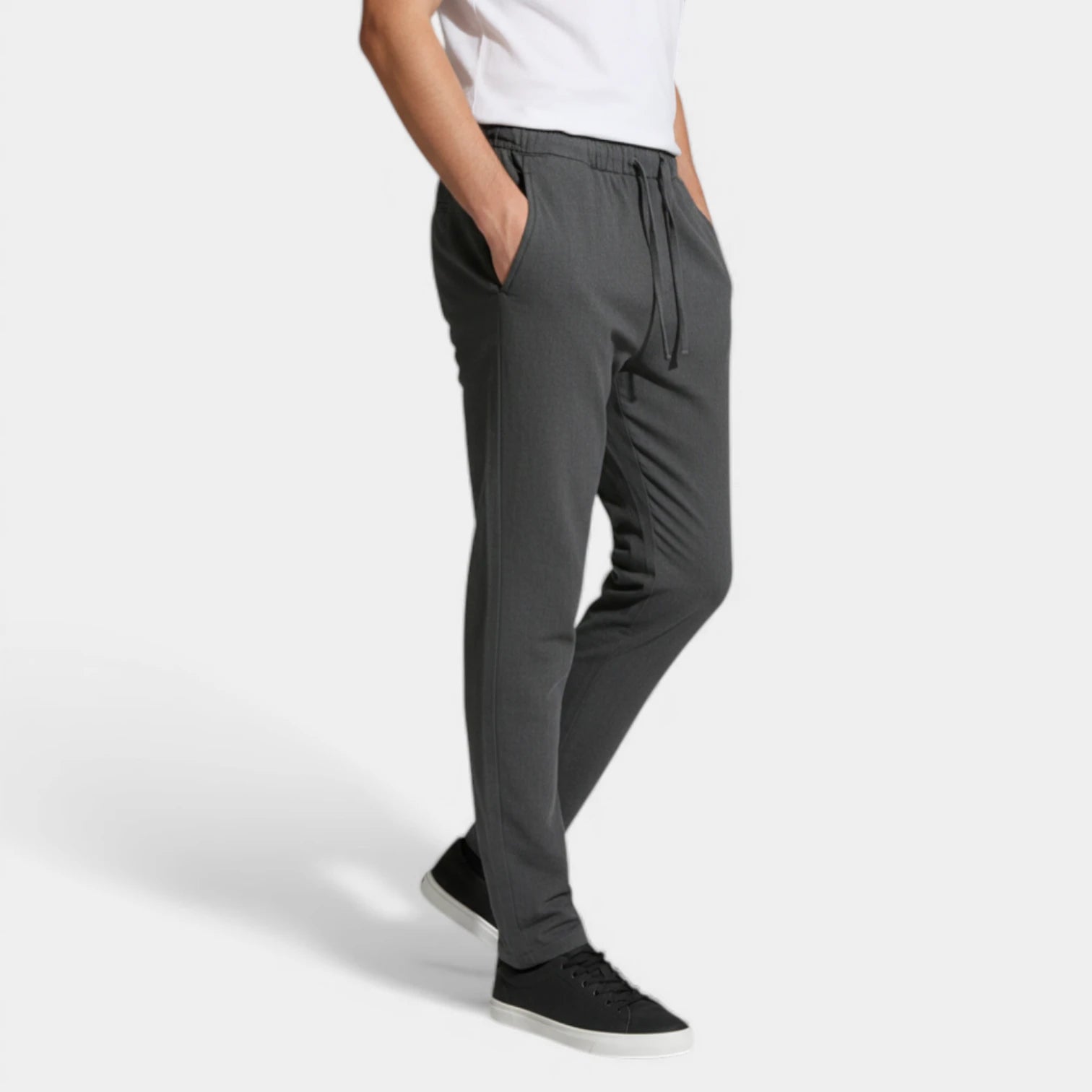 Straight Leg Drawstring Elastic Waist Pants for Men