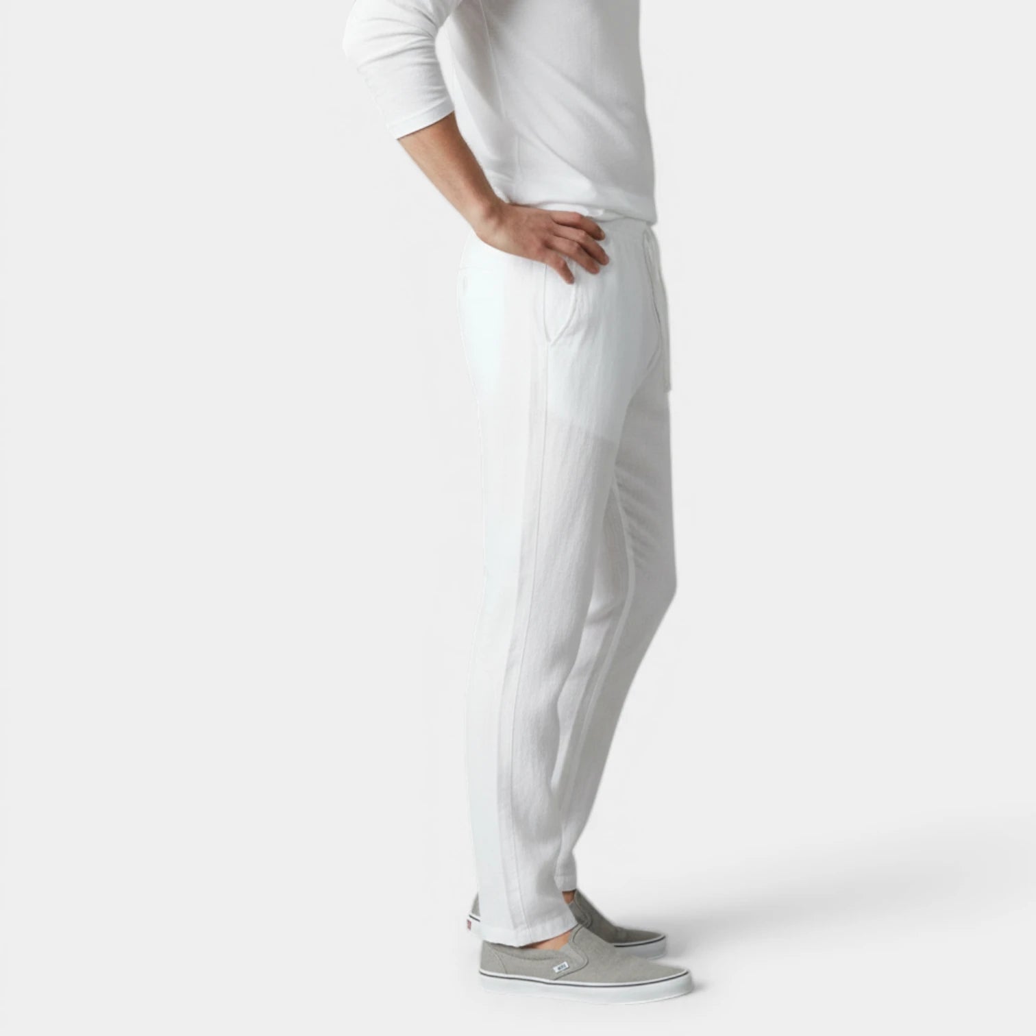 Straight Leg Drawstring Elastic Waist Pants for Men