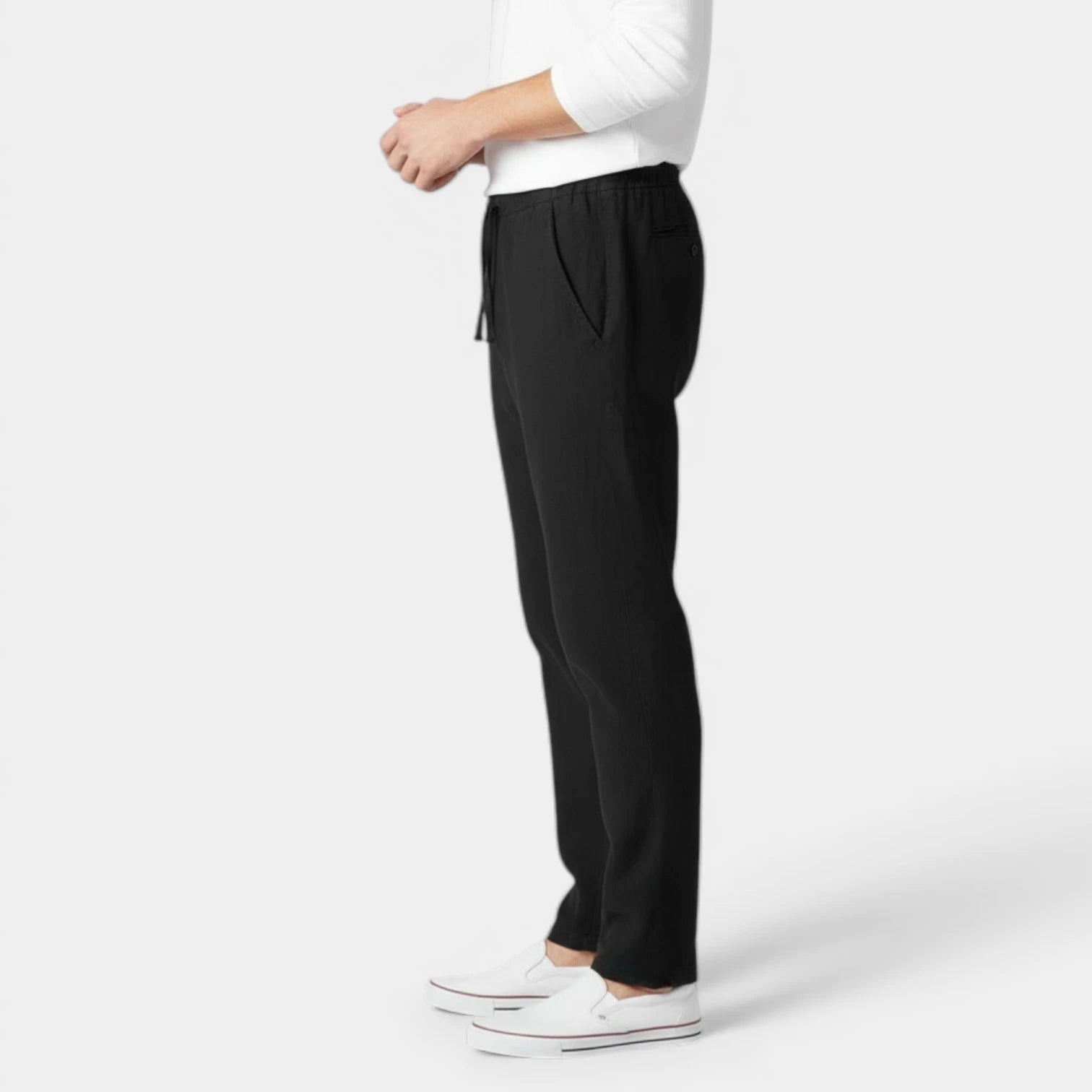 Straight Leg Drawstring Elastic Waist Pants for Men