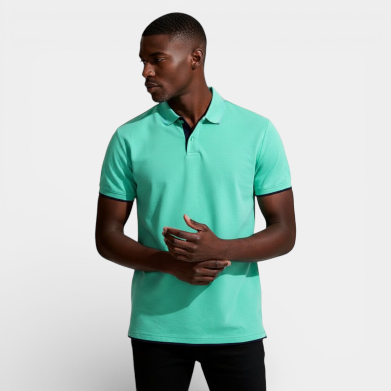 Short Sleeve Polo Shirt Pullover Regular Fit for Men