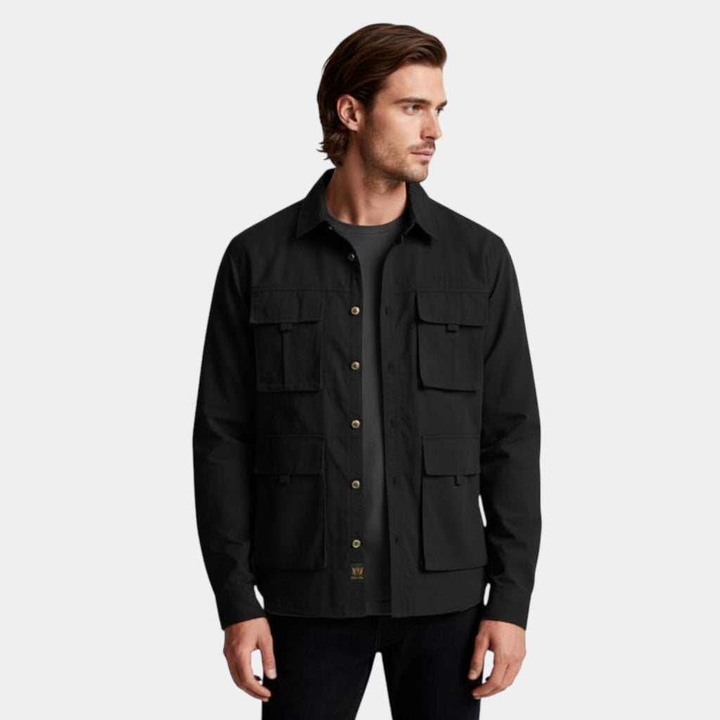 Utility Shirt Jacket Multi-Pocket Regular Fit for Men