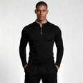 Long Sleeve Quarter-Zip Shirt Slim Fit for Men