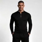 Long Sleeve Quarter-Zip Shirt Slim Fit for Men