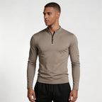 Long Sleeve Quarter-Zip Shirt Slim Fit for Men