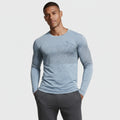 Textured Panel Crew Neck Shirt Regular Fit for Men