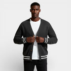 V-Neck Button-Up Knit Cardigan Regular Fit for Men