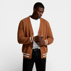 V-Neck Button-Up Knit Cardigan Regular Fit for Men