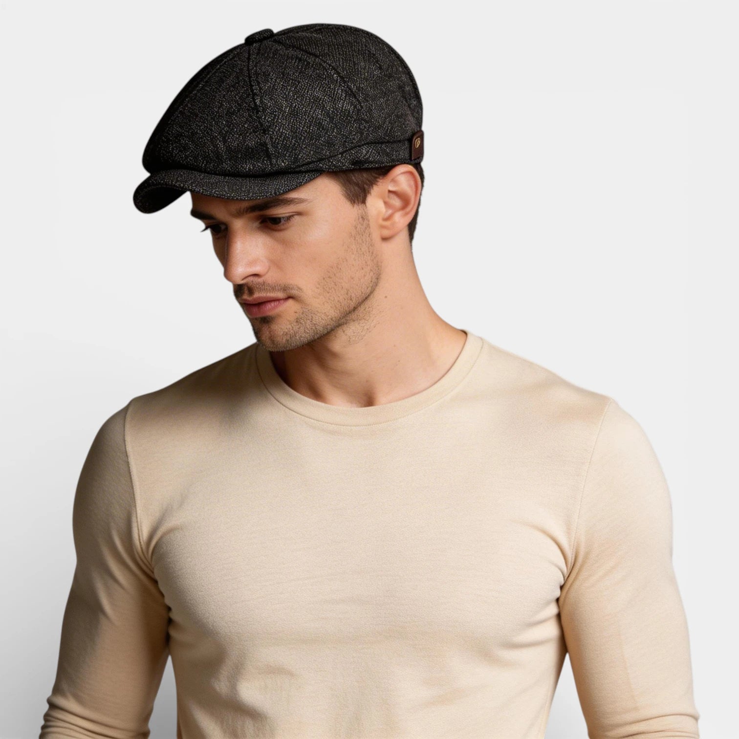 Multi-Panel Newsboy Cap Curved Brim for Men