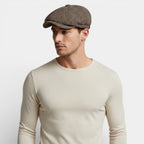 Multi-Panel Newsboy Cap Curved Brim for Men