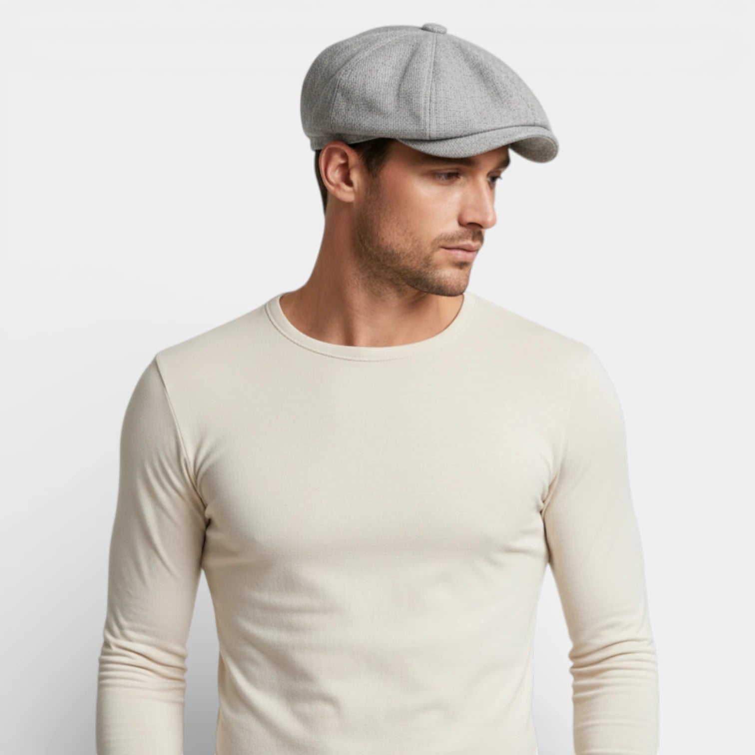 Multi-Panel Newsboy Cap Curved Brim for Men