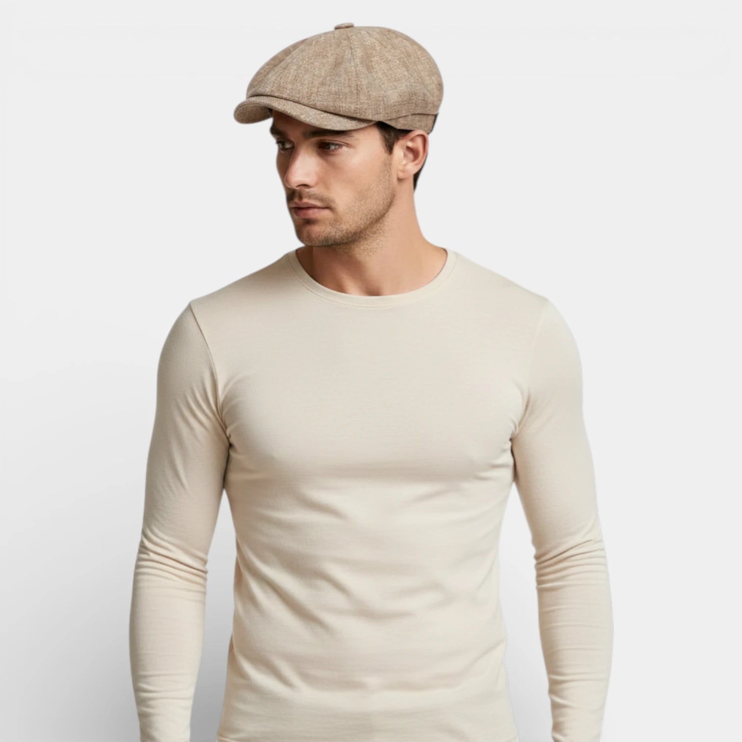 Multi-Panel Newsboy Cap Curved Brim for Men