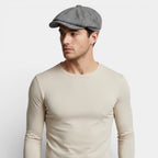 Multi-Panel Newsboy Cap Curved Brim for Men