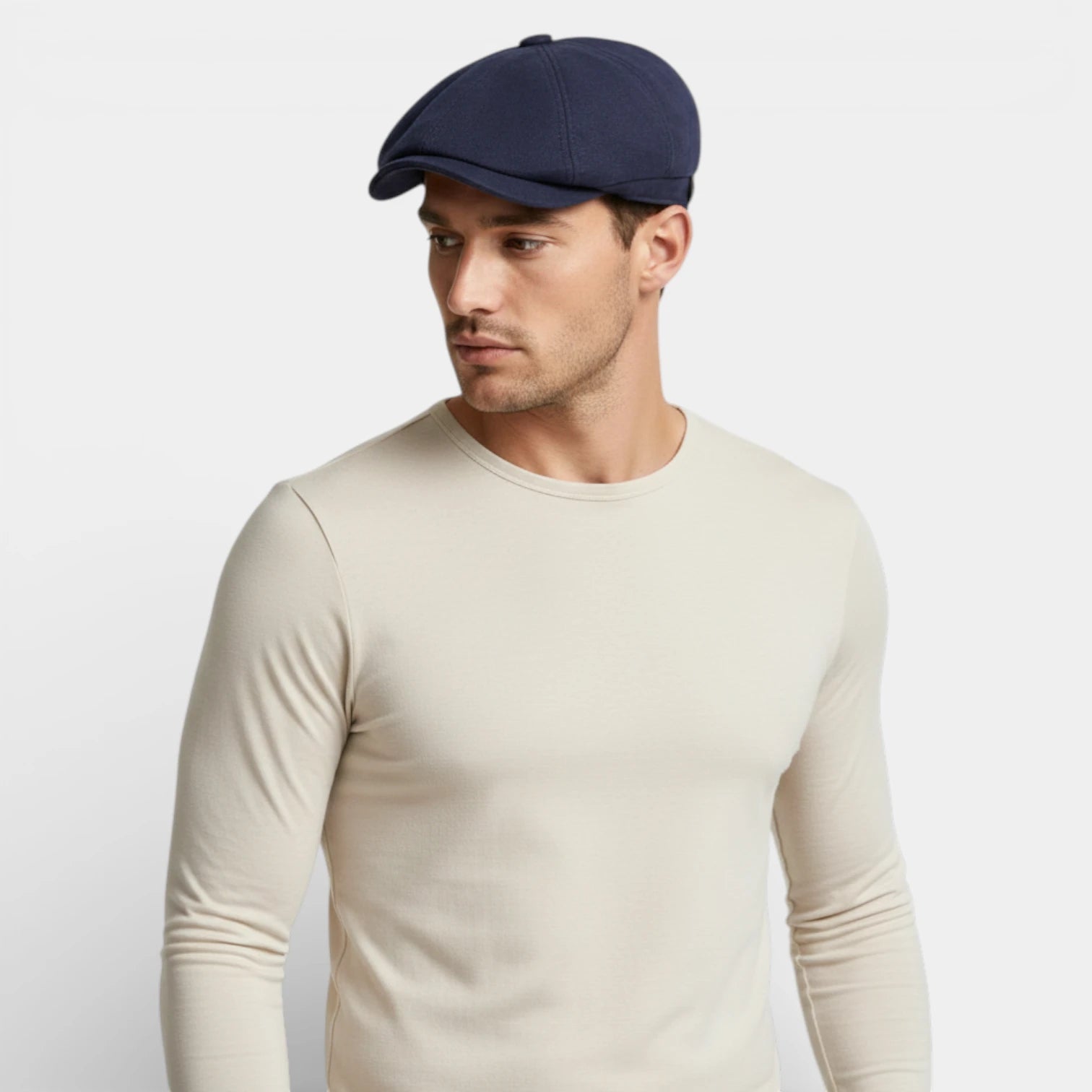 Multi-Panel Newsboy Cap Curved Brim for Men