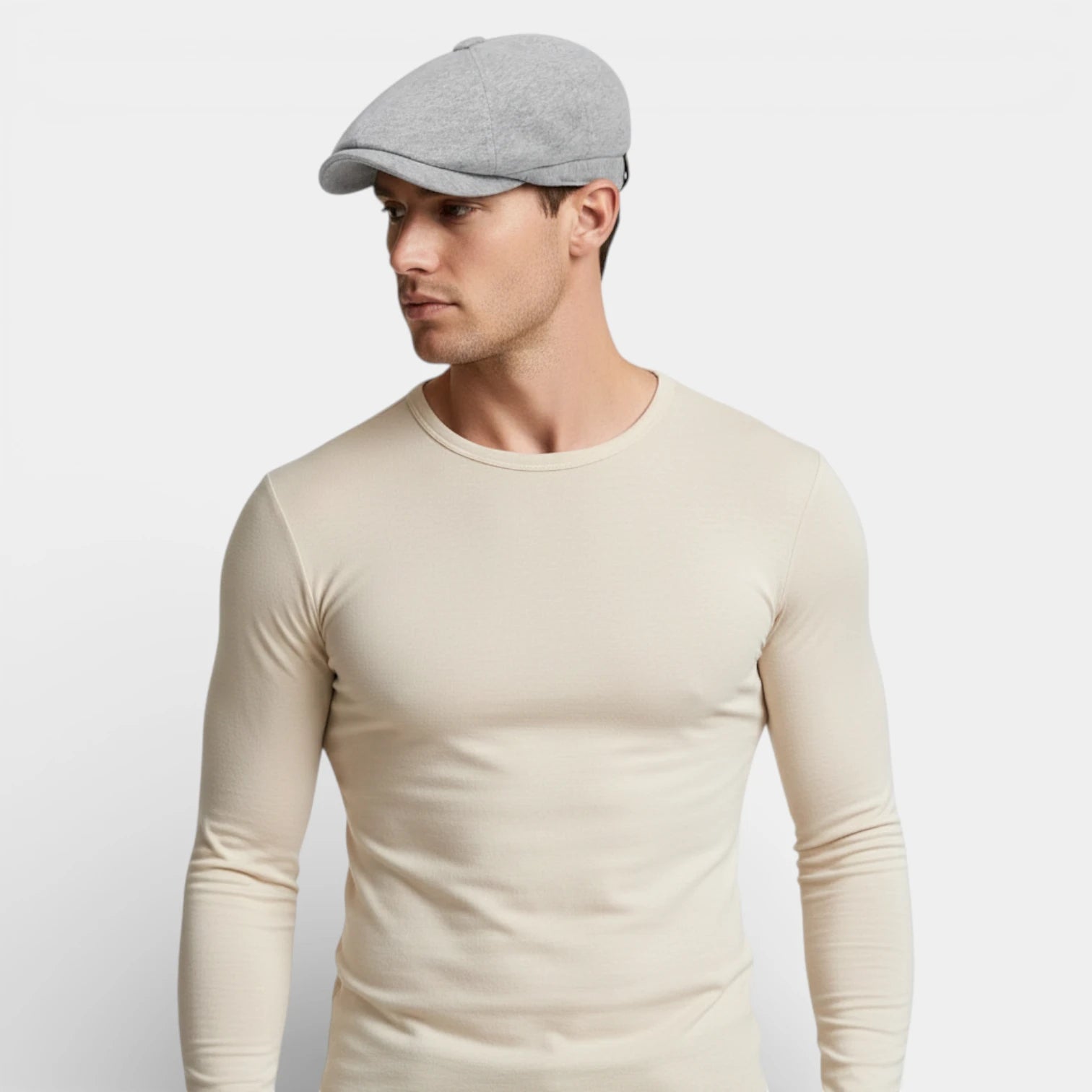 Multi-Panel Newsboy Cap Curved Brim for Men