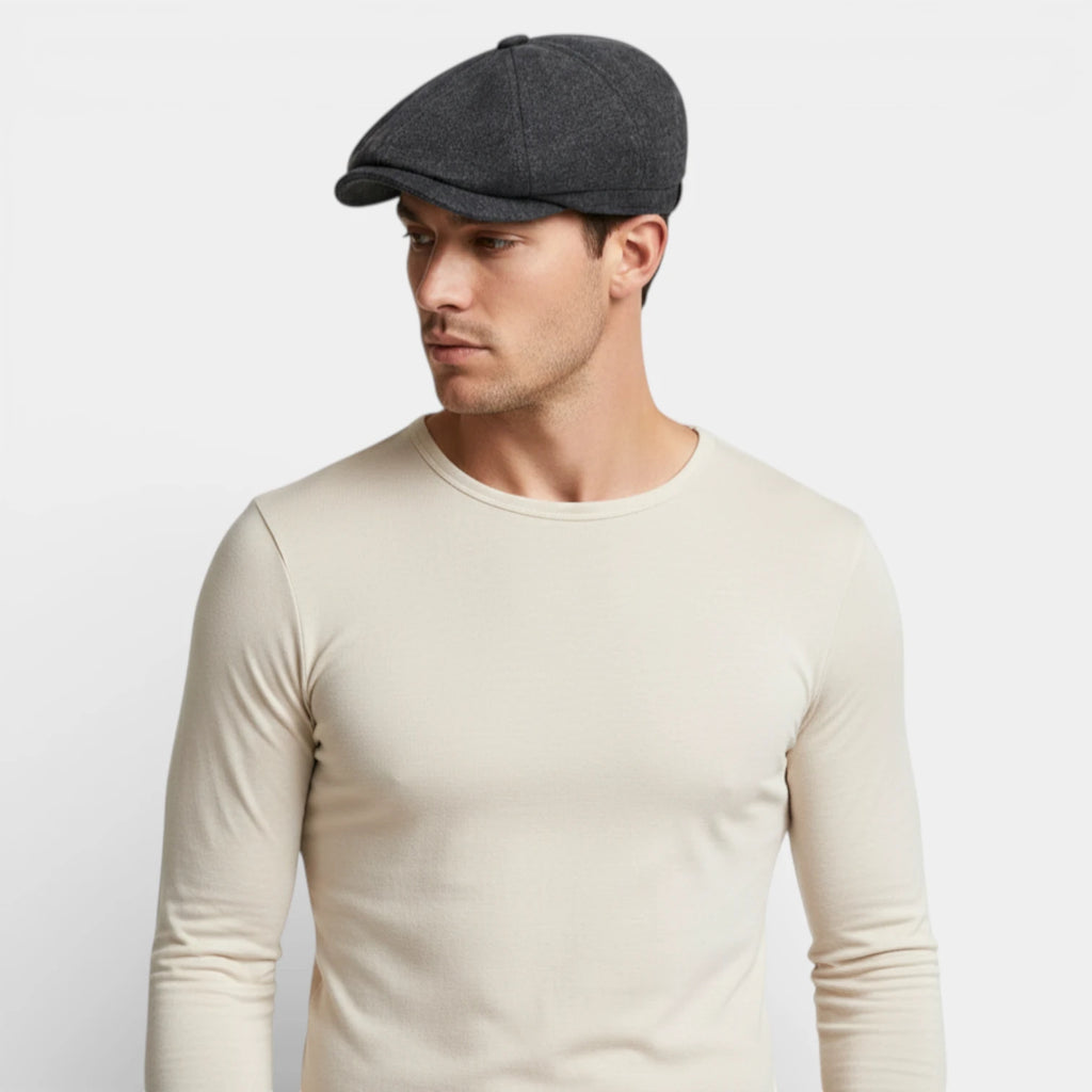 Multi-Panel Newsboy Cap Curved Brim for Men