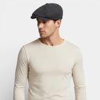 Multi-Panel Newsboy Cap Curved Brim for Men