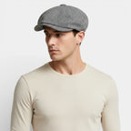Multi-Panel Newsboy Cap Curved Brim for Men