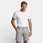 Chino Shorts Straight Fit Flat Front for Men