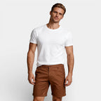 Chino Shorts Straight Fit Flat Front for Men