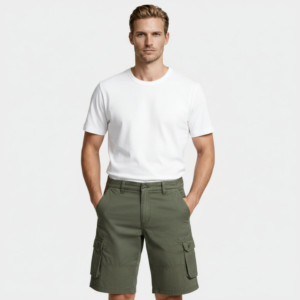 Cargo Shorts Straight Fit Multi-Pocket Utility for Men
