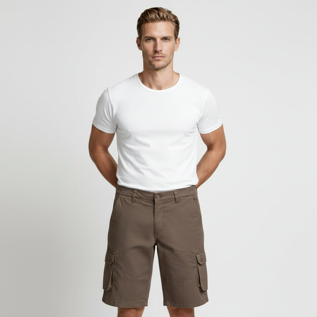 Cargo Shorts Straight Fit Multi-Pocket Utility for Men