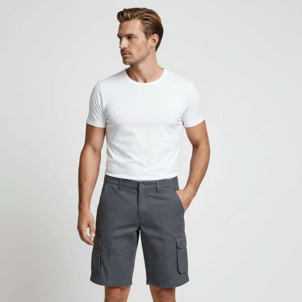 Cargo Shorts Straight Fit Multi-Pocket Utility for Men