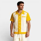 Short Sleeve Button-Up Shirt Regular Fit for Men