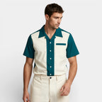 Short Sleeve Button-Up Shirt Regular Fit for Men