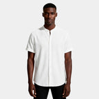 Textured Short Sleeve Button-Up Shirt Regular Fit for Men