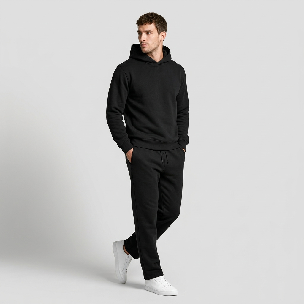 Hooded Sweater Matching Set Regular Fit for Men