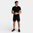 Athletic T-Shirt Drawstring Shorts Two-Piece Set for Men
