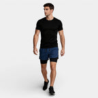 Athletic T-Shirt Drawstring Shorts Two-Piece Set for Men