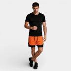 Athletic T-Shirt Drawstring Shorts Two-Piece Set for Men