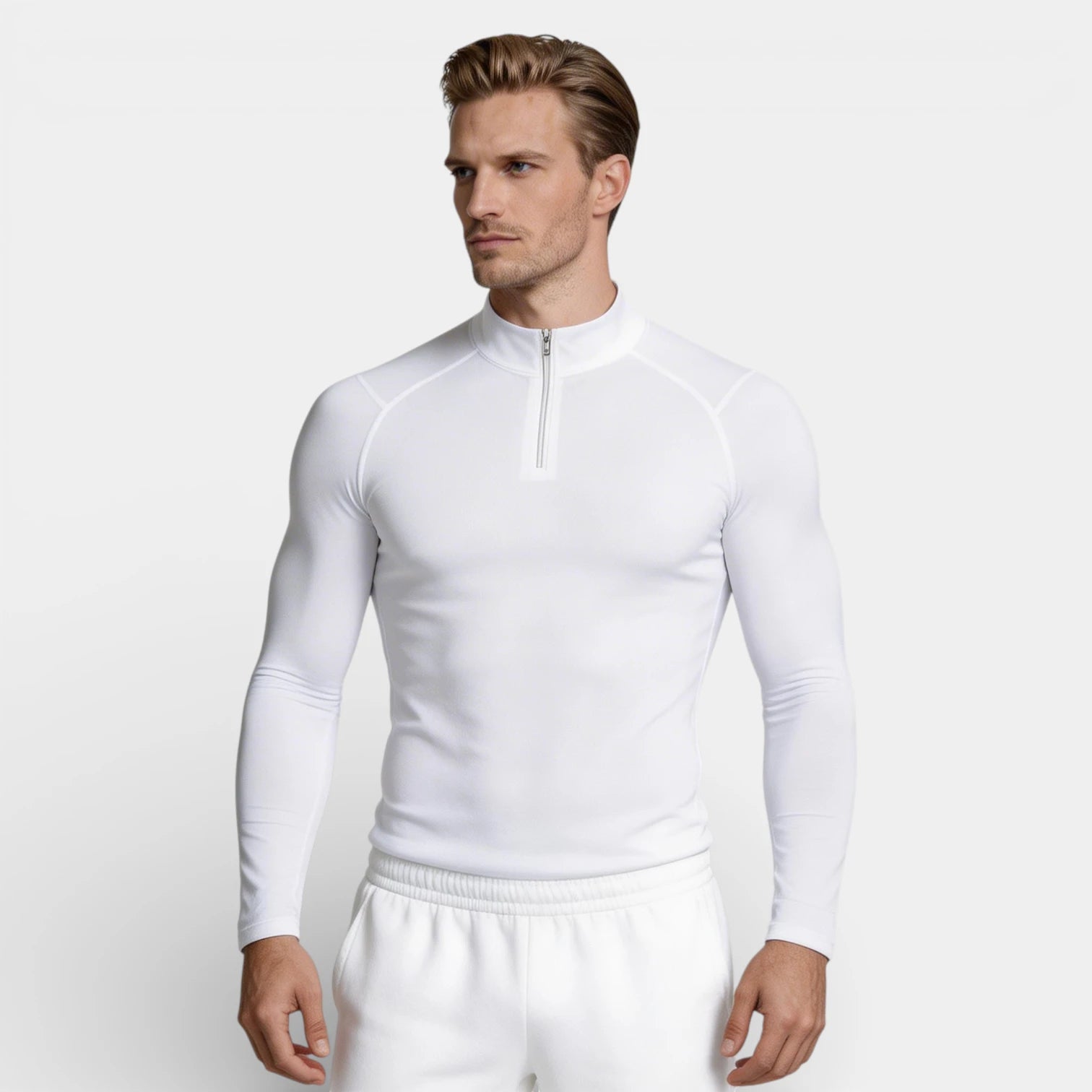 Quarter-Zip Athletic Pullover Long Sleeve for Men