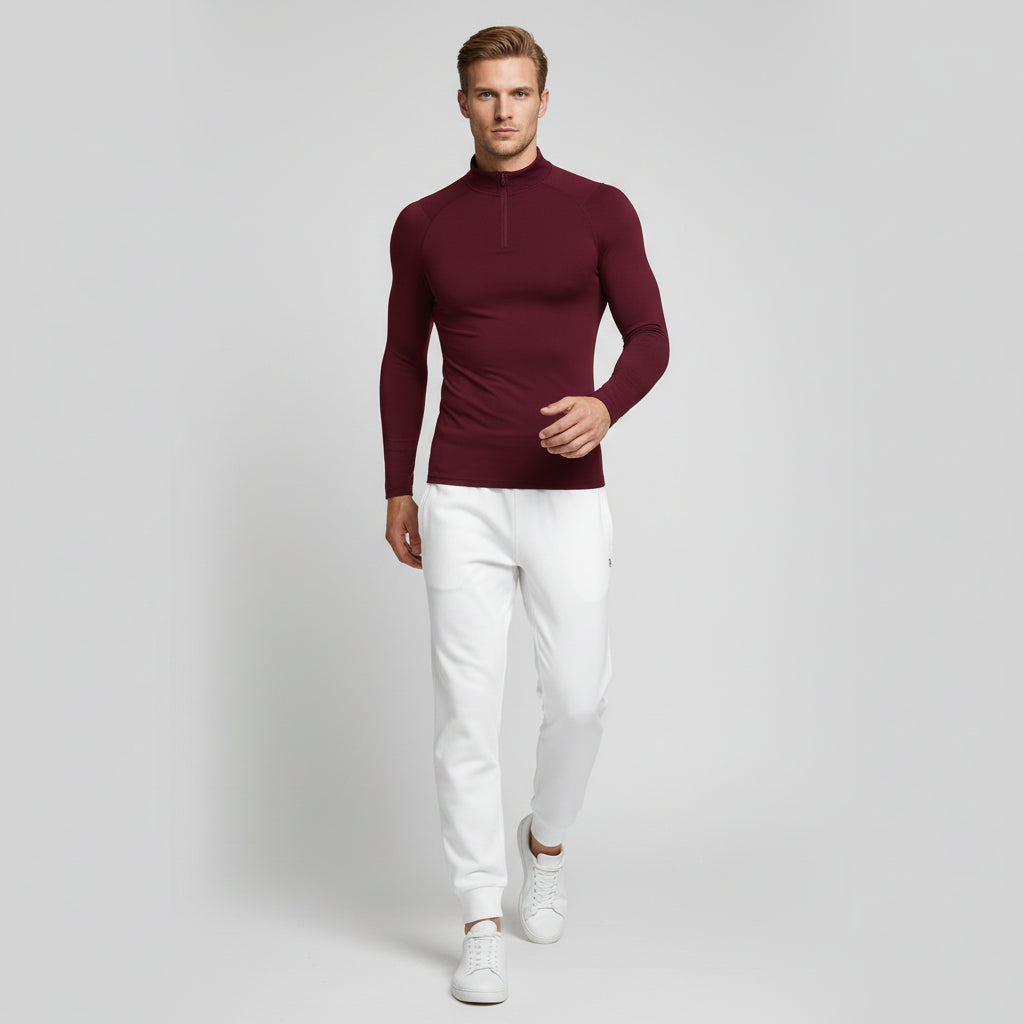 Quarter-Zip Athletic Pullover Long Sleeve for Men