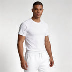 Crew Neck Athletic T-Shirt Contrast Panel for Men