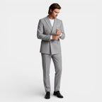 Double Breasted Suit Jacket Peak Lapel Regular Fit for Men