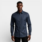 Slim Fit Long Sleeve Button-Up Shirt for Men