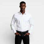 Slim Fit Long Sleeve Button-Up Shirt for Men