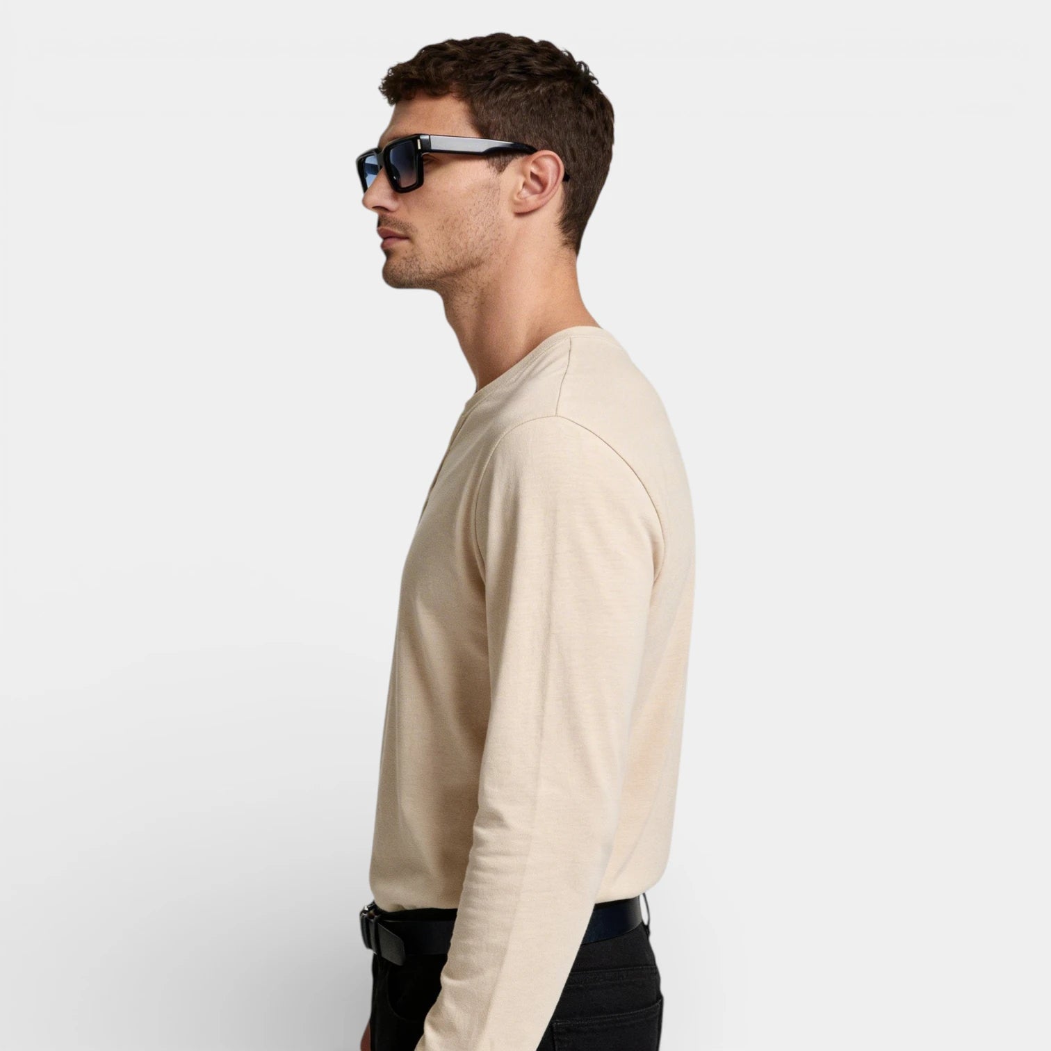 Square Frame Tinted Lens Sunglasses for Men