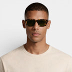 Square Frame Sunglasses Gold Detail for Men