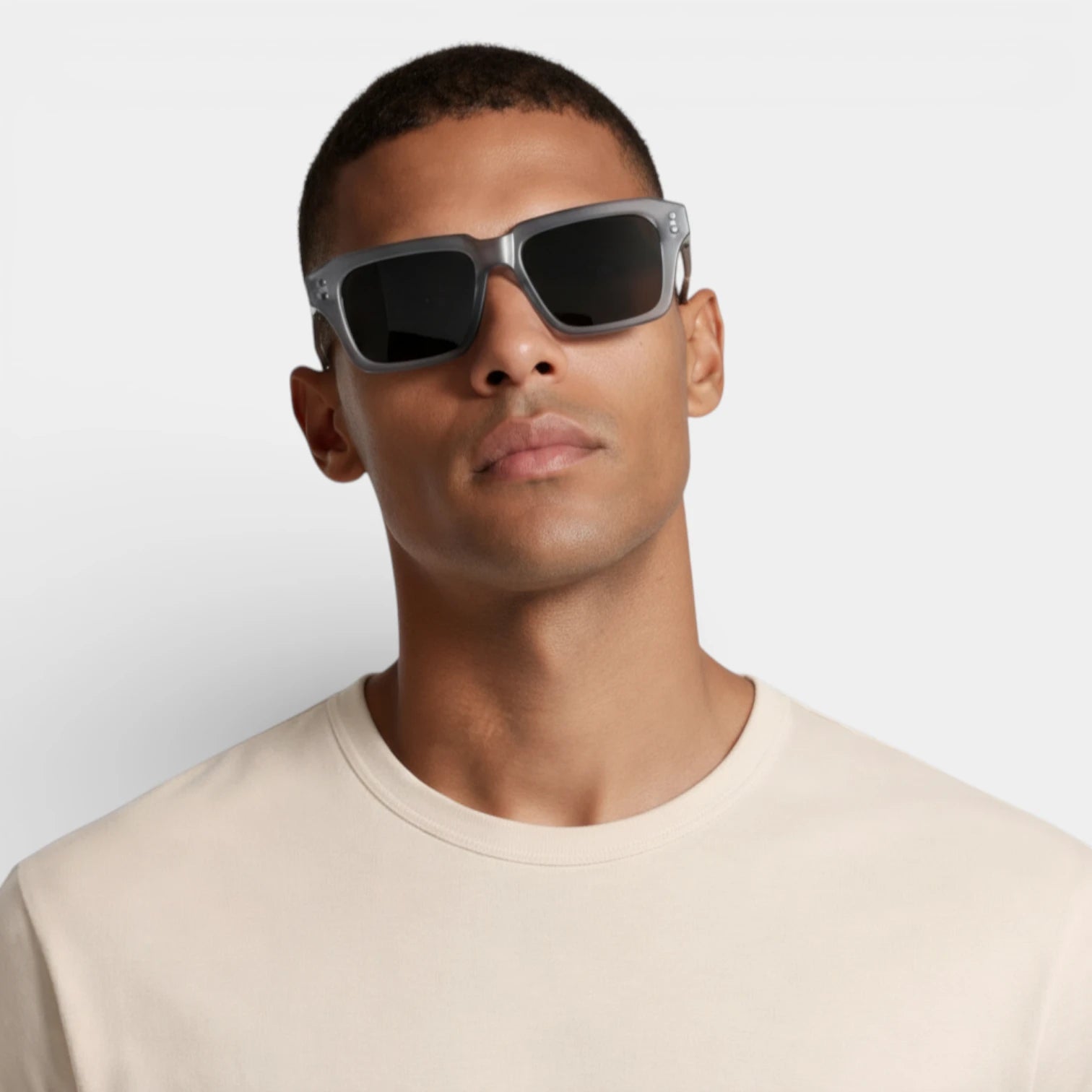Square Frame Sunglasses Gold Detail for Men