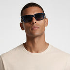 Square Frame Sunglasses Gold Detail for Men