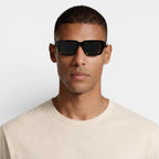 Square Frame Sunglasses Gold Detail for Men
