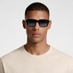 Square Frame Sunglasses Gold Detail for Men