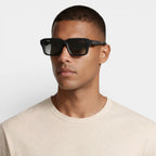 Square Frame Sunglasses Gold Detail for Men