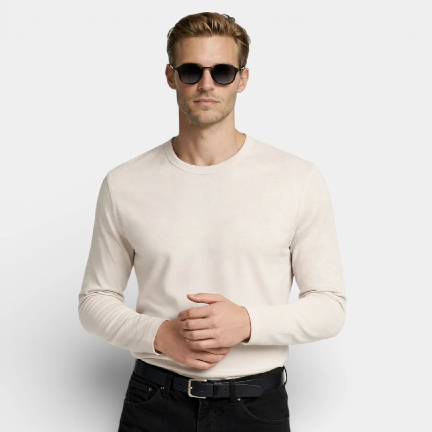 Round Metal Frame Sunglasses Tinted Lenses for Men