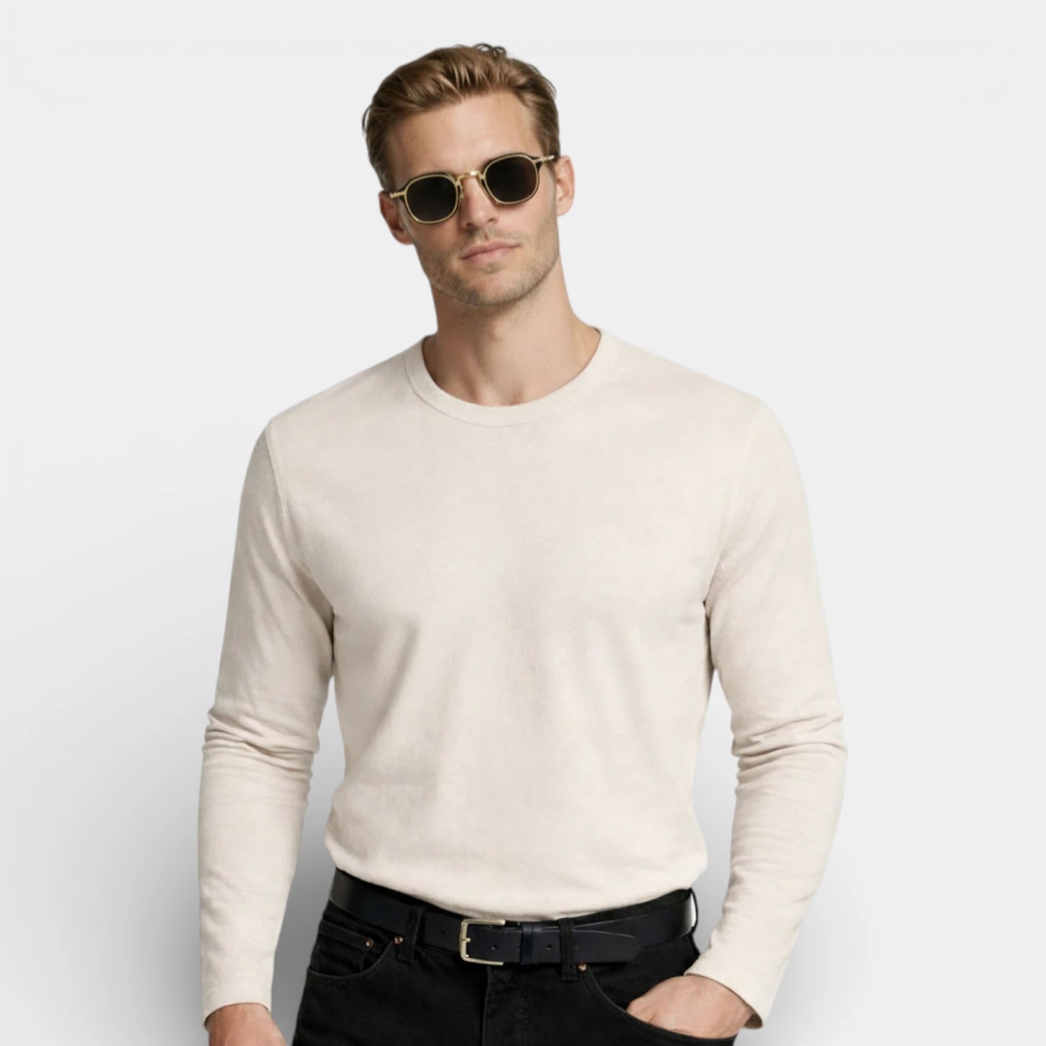 Round Metal Frame Sunglasses Tinted Lenses for Men